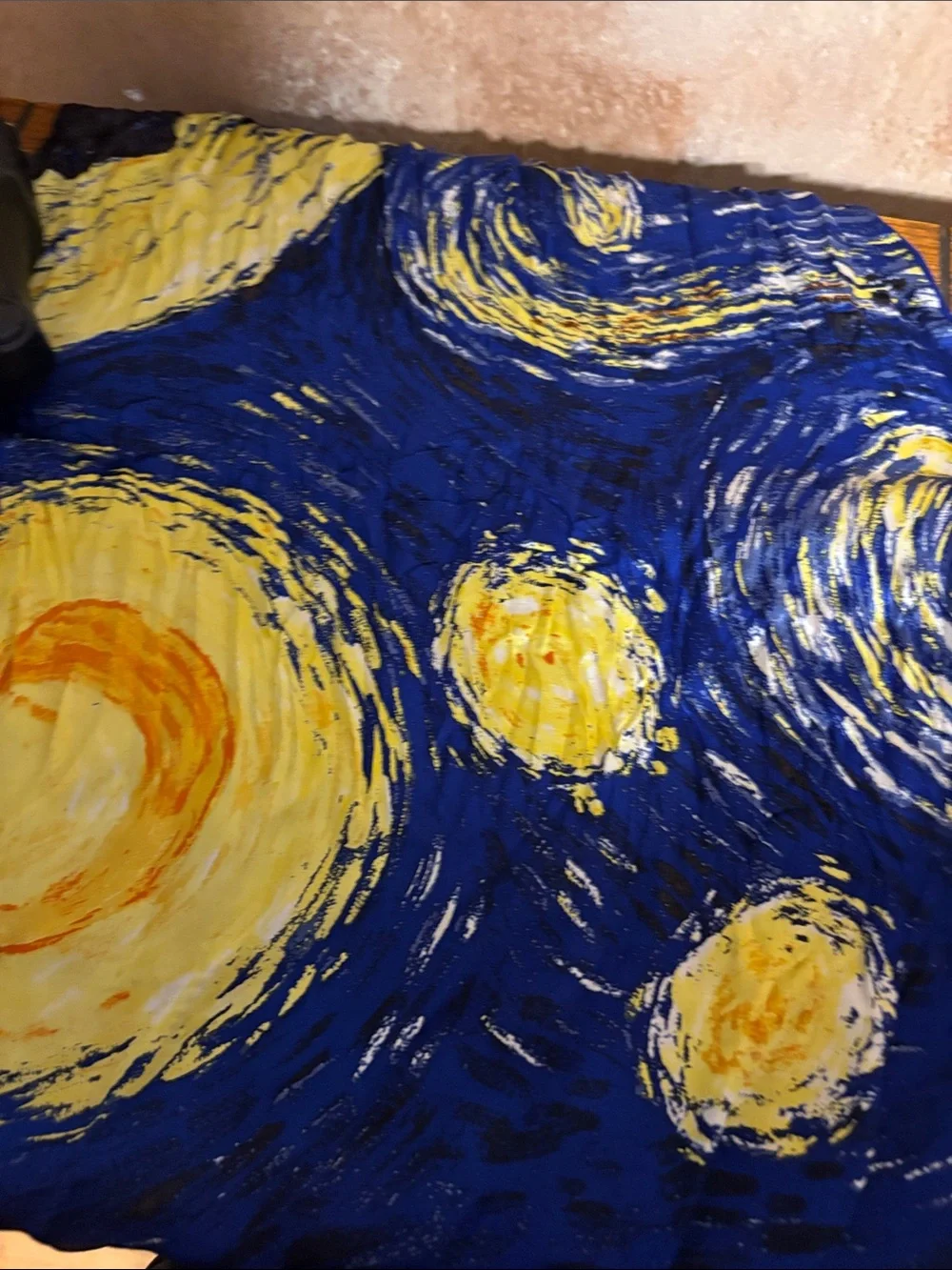 Starry Night silk scarf wrap 57 “ long 15 “ wide